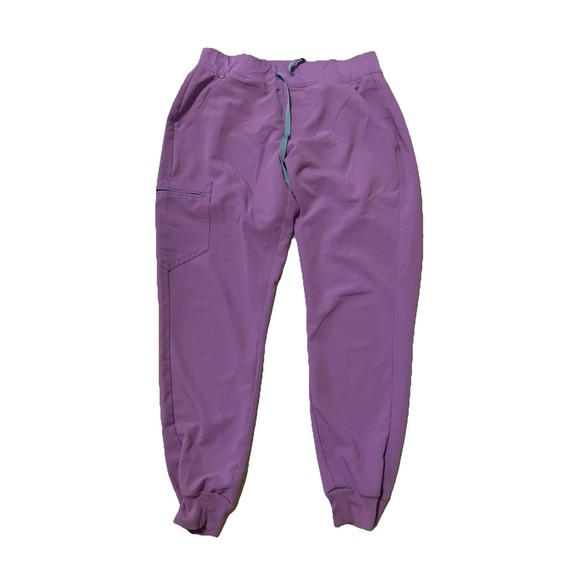 Figs Pants - FIGS Zamora Jogger Scrub Pants Womens Medium  Purple Drawstring Pocket Medical